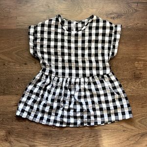 Black and White Buffalo Plaid Top